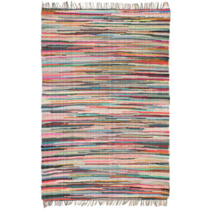 Covor Chindi țesut manual, bumbac, 120 x 170 cm, multicolor