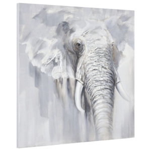 Tablou pictat manual - elefant Model 31 - panza in, cu rama ascunsa - 100x100x3,8cm