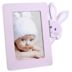 Rama foto lemn Pink Bunny 10x15