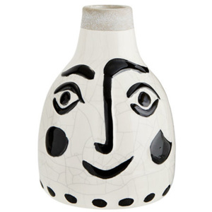 Vaza din ceramica alba 21 cm Face Madam Stoltz