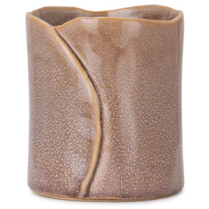 Vaza ceramica decorativa, maro, 10x12 cm