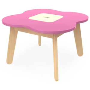 Masa pentru copii din MDF Oak / Pink, L77xl77xH50 cm
