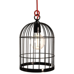 Corp de iluminat suspendat Filament Style Bird Cage, negru
