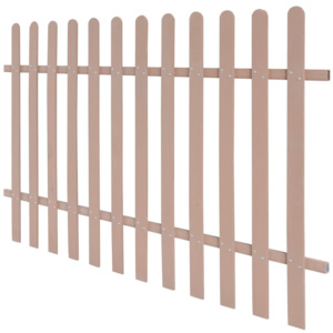 Gard de țăruși din WPC, 200 x 120 cm, maro