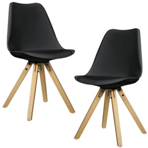 Set scaune design- 2 bucati - negru