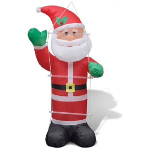 Moș Crăciun gonflabil, cu scară, 120 cm