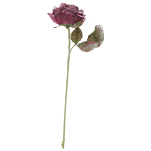 Fir trandafir artificial, visiniu, 32 cm