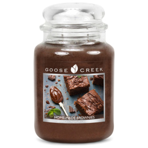 Lumânare parfumată în recipient de sticlă Goose Creek Home Made Brownies, 150 ore de ardere