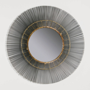 Oglindă de perete cu ramă din metal Thai Natura, ∅ 81 cm