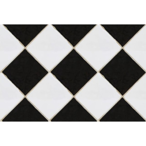 Tapet alb cu negru Diamond Tiles Rebel Walls