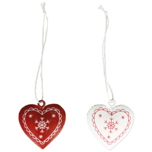 Set 6 decorațiuni suspendate în formă de inimă Sass & Belle Hearts