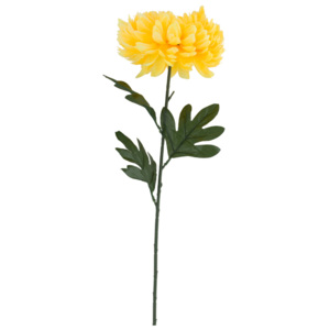 Fir crizantema artificiala, galben, 65 cm