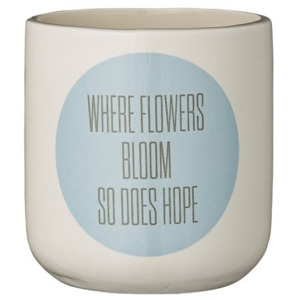 Ghiveci ceramic pentru flori alb/albastru "Where..." Bloomingville