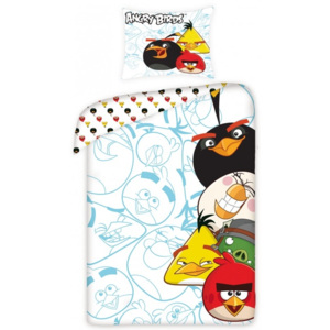 Lenjerie de pat copii Cotton Angry Birds 5002-200 x 160 cm