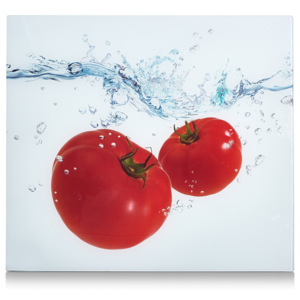Placa din sticla protectie perete/plita, Tomato Splash, l56xA50 cm