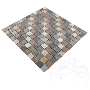 Mozaic Ardezie Multicolora Flexibila SKIN 2 x 2 cm