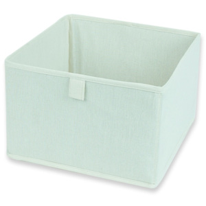 Cutie pentru depozitare din material textil, 30 x 30 cm, alb
