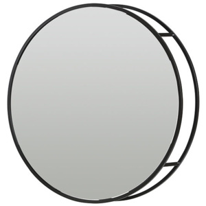 Oglinda rotunda din metal negru 60 cm Olivia Woood