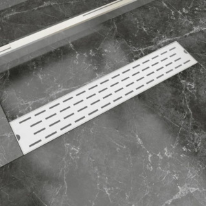Rigolă duș liniară, model linie, oțel inoxidabil, 630 x 140 mm