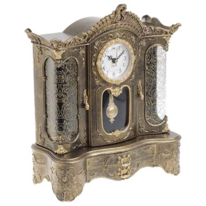 Caseta bijuterii muzicala cu ceas Antique Gold 26cm