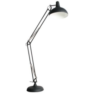 Lampadar ajustabil din metal negru 180 cm Office White Label