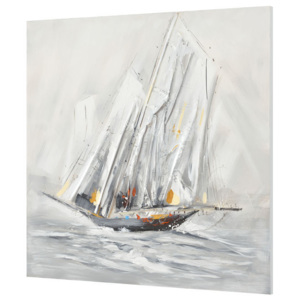 Tablou pictat manual - vapor - panza in, cu rama ascunsa - 100x100x3,8cm