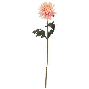 Fir crizantema artificiala, 57 cm, portocaliu pal