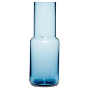 Vaza albastra din sticla transparenta 25 cm Blue Ocean Hubsch