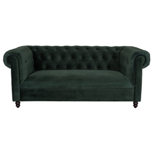 Canapea din catifea verde Chester Velvet Dark Green Dutchbone