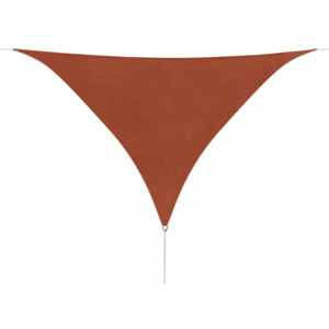 Parasolar țesătură oxford triunghiular 3,6x3,6x3,6 m, cărămiziu
