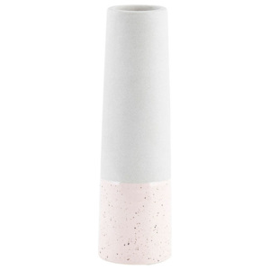 Vaza ceramica Tube XS gri/roz House Doctor