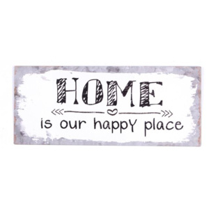 Semn metalic 30,5 x 13 cm "Home is our happy place"