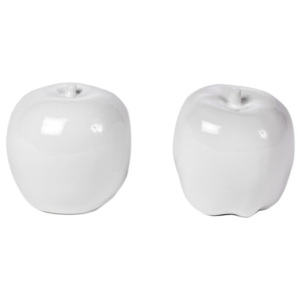 Set 2 mere decorative din ceramica alba Apple Pols Potten