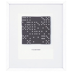 Tablou dreptunghiular 25x30 cm alb/gri Domino House Doctor