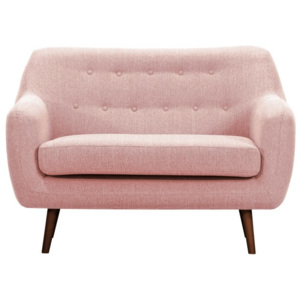 Canapea cu 2 locuri și picioare închise la culoare Vivonita Lila, roz deschis