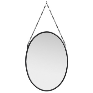 Oglinda ovala cu lant metal negru 64x31 cm Nordal