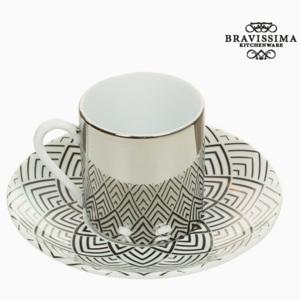 Cup with Plate Magic Porțelan Frunze - Kitchen's Deco Colectare by Bravissima Kitchen