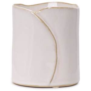 Vaza ceramica decorativa, crem, 10x12 cm