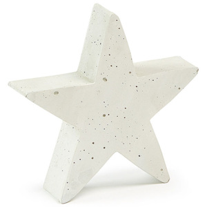 Obiect decorativ ciment alb 21x20 cm Sens Star La Forma
