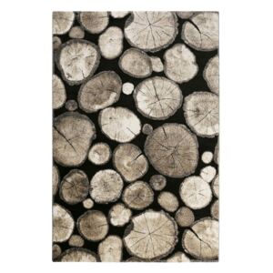 Covor Modern & Geometric Logs, Bej, 80x150
