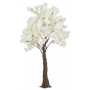 Copac decorativ cu flori artificiale Begonia alb 150 cm x 240h