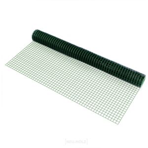 Pro.tec]® Gard plasa de sarma, 1 m x 5 m, sarma cositorita/pvc, verde
