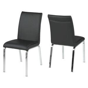 Set 4 scaune din metal Leonora-B Negru