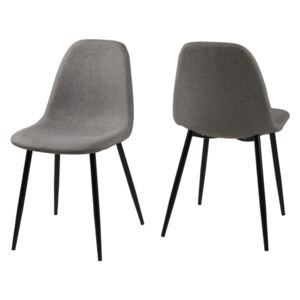 Set 4 scaune metalice tapitate Wilma Light Grey/Black