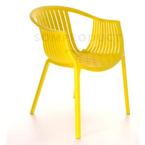 Scaun din plastic Luigi Yellow, l53xA64xH76 cm