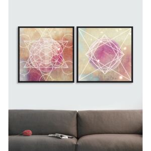 Tablou 2 piese Framed Art Planets