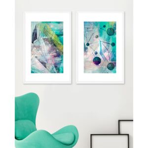 Tablou 2 piese Framed Art Space Abstract I & II