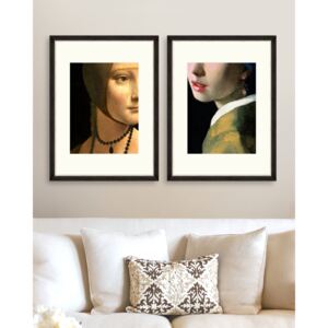Tablou 2 piese Framed Art Renascentist Portrait Details