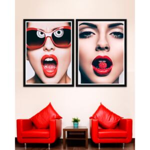 Tablou 2 piese Framed Art Red Glamour