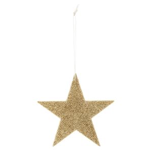 Ornament Brad Sparkling Star Auriu, Ø12xH12 cm